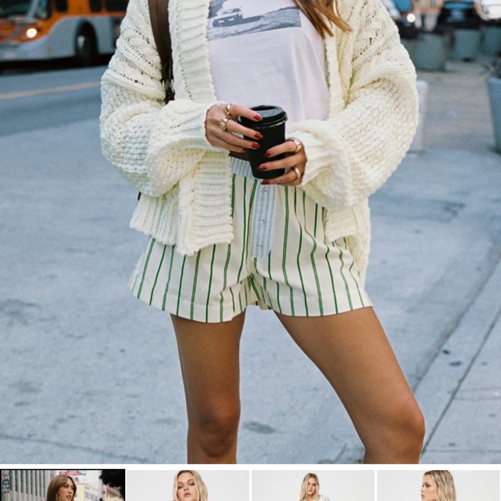 Princess Polly Cream Abner cable cardigan